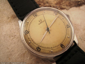 Early Omega 30T2 SC PC with Original Mustard-Yellow Dial, Manual, Large 35mm