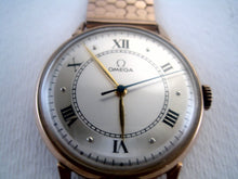 Load image into Gallery viewer, 18K Rose Gold Omega 2-Tone with Solid Gold Bracelet, Manual, Huge 37mm
