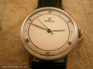 Omega Silvered Dial with Roman Number Cal 30T2 SC, Manual, Large 35mm