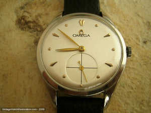 Huge Early 30T2PC Omega with Raised Gold Markers on Pearl White