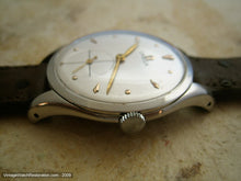 Load image into Gallery viewer, Huge Early 30T2PC Omega with Raised Gold Markers on Pearl White Dial, Manual, Huge 38.5mm
