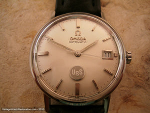 Mint USS Presentation Omega Stainless Cal 563, Automatic, Large 35mm