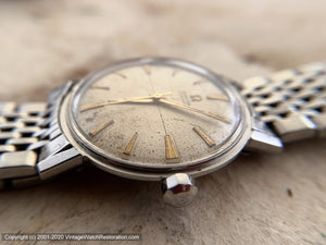 Omega Seamaster with Dial Patina and 'Brick' Bracelet, Automatic, 34mm