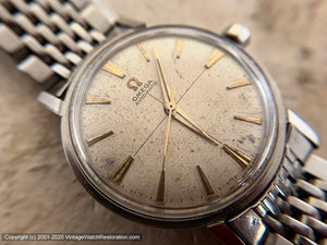 Omega Seamaster with Dial Patina and 'Brick' Bracelet, Automatic, 34mm