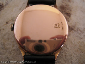 Huge 18K Rose Gold Omega Cal 265, Manual, Huge 37mm