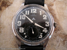 Load image into Gallery viewer, Black Dial Omega with Bold Lumed Numbers, Manual, Huge 38mm
