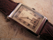Load image into Gallery viewer, Omega Rare Rectangular Case Cal 17.8 with Two-Tone Roman Dial, Manual, 20x36mm
