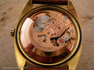 18K Gold Omega Constellation Chronometer Tonneau, Automatic, 35x40mm