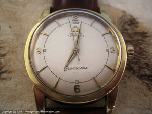 Early Omega Cal 500 Seamaster with Silver Dial , Automatic, Large 34.5mm