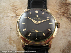 Black Dial Omega Automatic Cal 344 Bumper, Automatic, Large 35mm