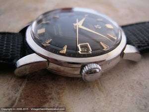 Early Omega Seamaster Black Dial with Date, Automatic, 34mm