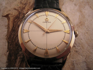 Attractive Omega Cal 420 with Cross Hair Dial Design, Manual, 34mm