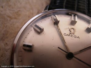 Omega with Raised Marker Dial and Date Window, Manual, 34mm