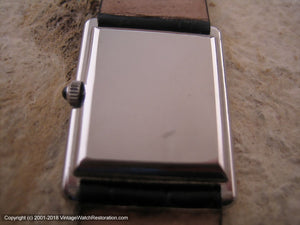 Omega DeVille in Rectangular Stainless Steel Case, Manual, 25x32mm