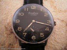 Load image into Gallery viewer, Large Black Dial Omikron with Wehrmachtswerk Military Movement, Manual, Large 35mm
