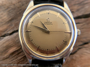 Omega Two-Tone Golden Dial Cal 354 Bumper, Automatic, 35mm