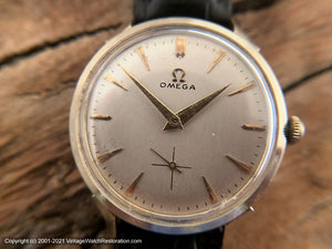 Omega Silver Dial Cal 344 Bumper, Automatic, 33mm