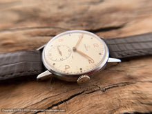 Load image into Gallery viewer, Omega Pearl White Dial Rose-Gold Numbers, Huge Case Cal 30T2 c.1944, Manual, Lg 35mm
