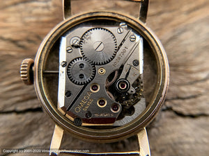 Omega Early, Original Ambered Dial, Cool Christmas 1946 Incription, 9K Gold Case, Manual, 28.5mm
