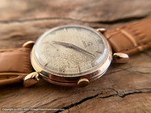 Load image into Gallery viewer, Omega c.1950 Rose Gold Bumper Cal 332 with Mind Boggling Patina Dial, Automatic, Huge 37mm
