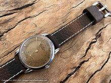 Load image into Gallery viewer, Omikron 21 Rubis Brown Textured Dial, Wehrmachtswerk 1130 Movement, Manual, 38mm
