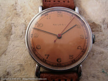 Load image into Gallery viewer, Amazing NOS Copper Dial Revery with Tear Drop Lug Case, Manual, 33mm
