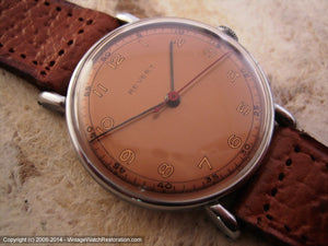 Amazing NOS Copper Dial Revery with Tear Drop Lug Case, Manual, 33mm