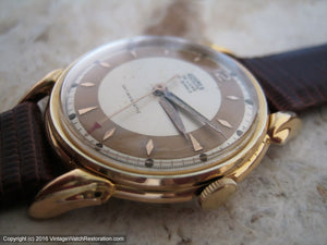 Roamer De Luxe Two-Tone Dial in Stunner Red-Gold Case, Manual, Large 34mm