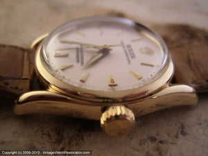 Rare Low Production Heavy 14K Gold Rolex Oyster Perpetual - Model 6090, Manual, 33mm