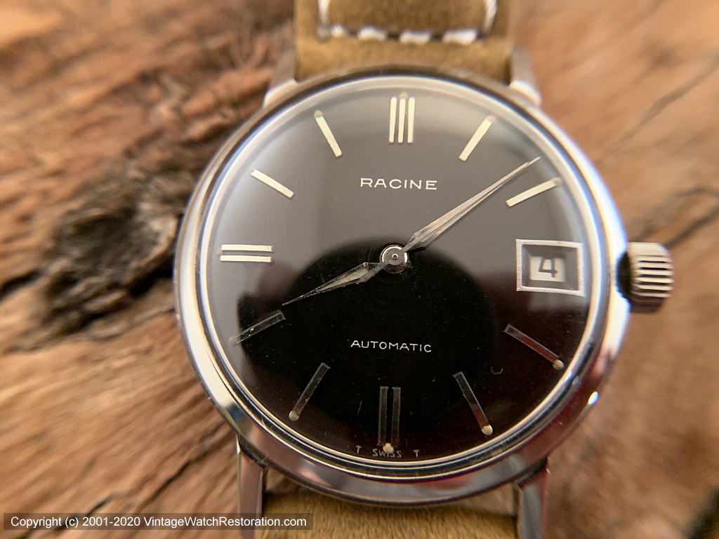Racine (Gallet) Black Dial Beauty, Automatic, 34.5mm