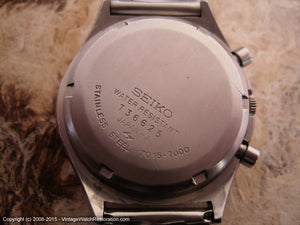Attractive Day/Date Seiko Chronograph Model 7016, Automatic, V.Large 37.5mm