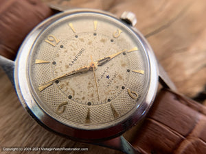 Sanford Textured Dial with Lovely Patina, A. Hirsch Movement, Manual, 33.5mm