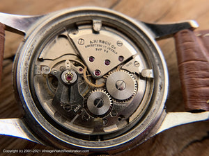 Sanford Textured Dial with Lovely Patina, A. Hirsch Movement, Manual, 33.5mm