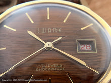 Load image into Gallery viewer, Stowa &#39;Swank&#39; Tiger Eye-Mahogany Dial in an Oval Case, Manual, 34mm
