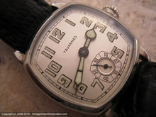 Load image into Gallery viewer, Superb Early Tavannes White Gold Filled Cushion Case, Manual, 28x34.5mm
