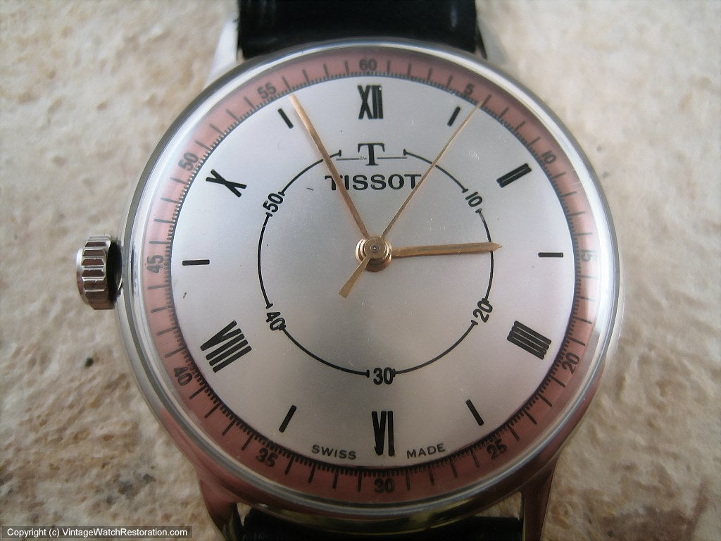 Thin Left-Handed Style Tissot Two-Toned Dynamo, Manual, 34mm