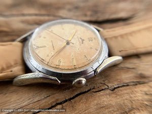 Tellus (Cortébert) Spirofix Original Apricot Patina Dial, Manual, 38mm