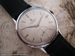 Classic Oyster-White Universal Geneve with Silver Hands and Markers, Manual, 33mm