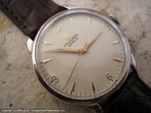 Large and Classic Universal with Light Butter Dial , Manual, Very Large 35mm