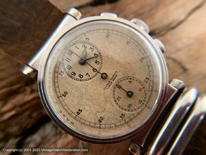 Ulysse Nardin Venus 140 Movement with Doctor's Dial with Fabulous Parchment Patina, Manual, 33.5mm