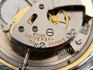 Universal Geneve Salmon Patina Dial with Elegant Gold Hands, Bumper Automatic, 35mm