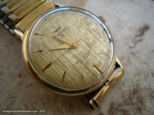 Gold Textured Dial Sixties Era Waltham 21, Automatic, 33.5mm
