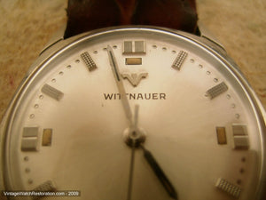 Minty Wittnauer with Geometric Design on Dial, Manual, 31x35mm