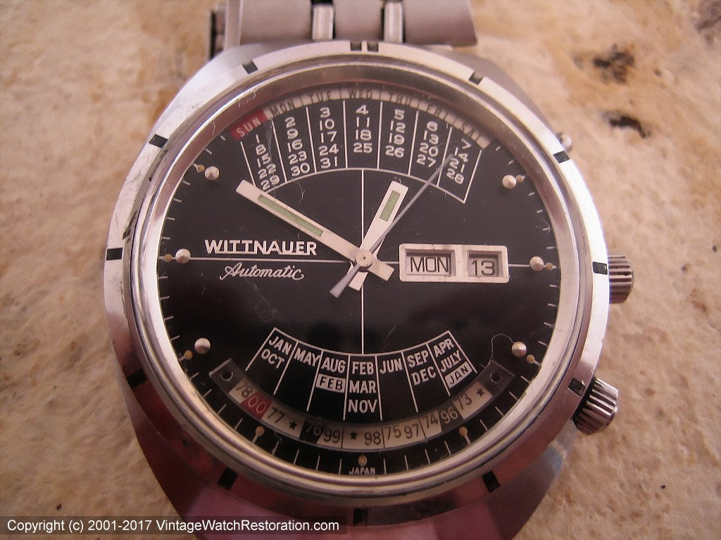 Wittnauer Midnight Blue All Original, Manual, Huge 42mm