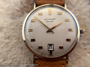 Wittnauer Geneve Large Case with Date at Bottom, Manual, Large 35mm