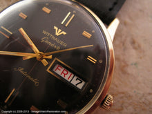 Load image into Gallery viewer, Fantastic Black Dial Day/Date Wittnauer Geneve, Automatic, Large 36mm
