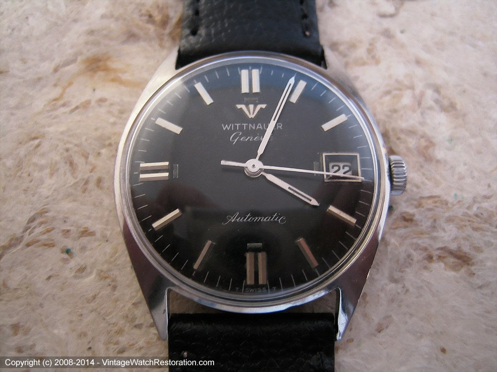 Wittnauer Geneve Black Dial with Date, Automatic, 33mm