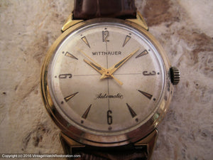 Wittnauer Light Golden Dial and Decorative Lugs, Automatic, Large 34mm