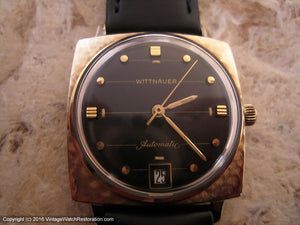 Wittnauer Nifty Fifties Black Dial with Date, Automatic, 30x30mm