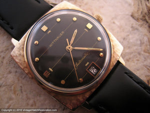 Wittnauer Nifty Fifties Black Dial with Date, Automatic, 30x30mm